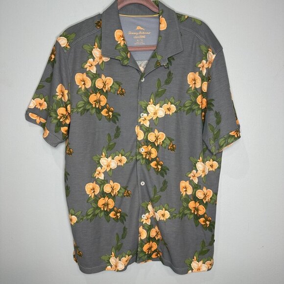 Tommy Bahama Island Zone Shirt Mens XL Floral Hawaiian Button Up - Picture 1 of 12